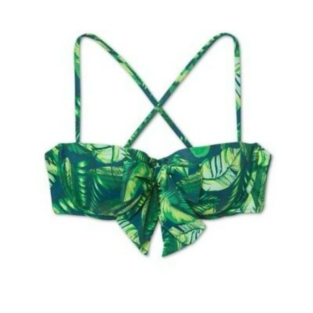 Green Palm Leaf Print Bikini Set NWOT - Picture 6 of 8